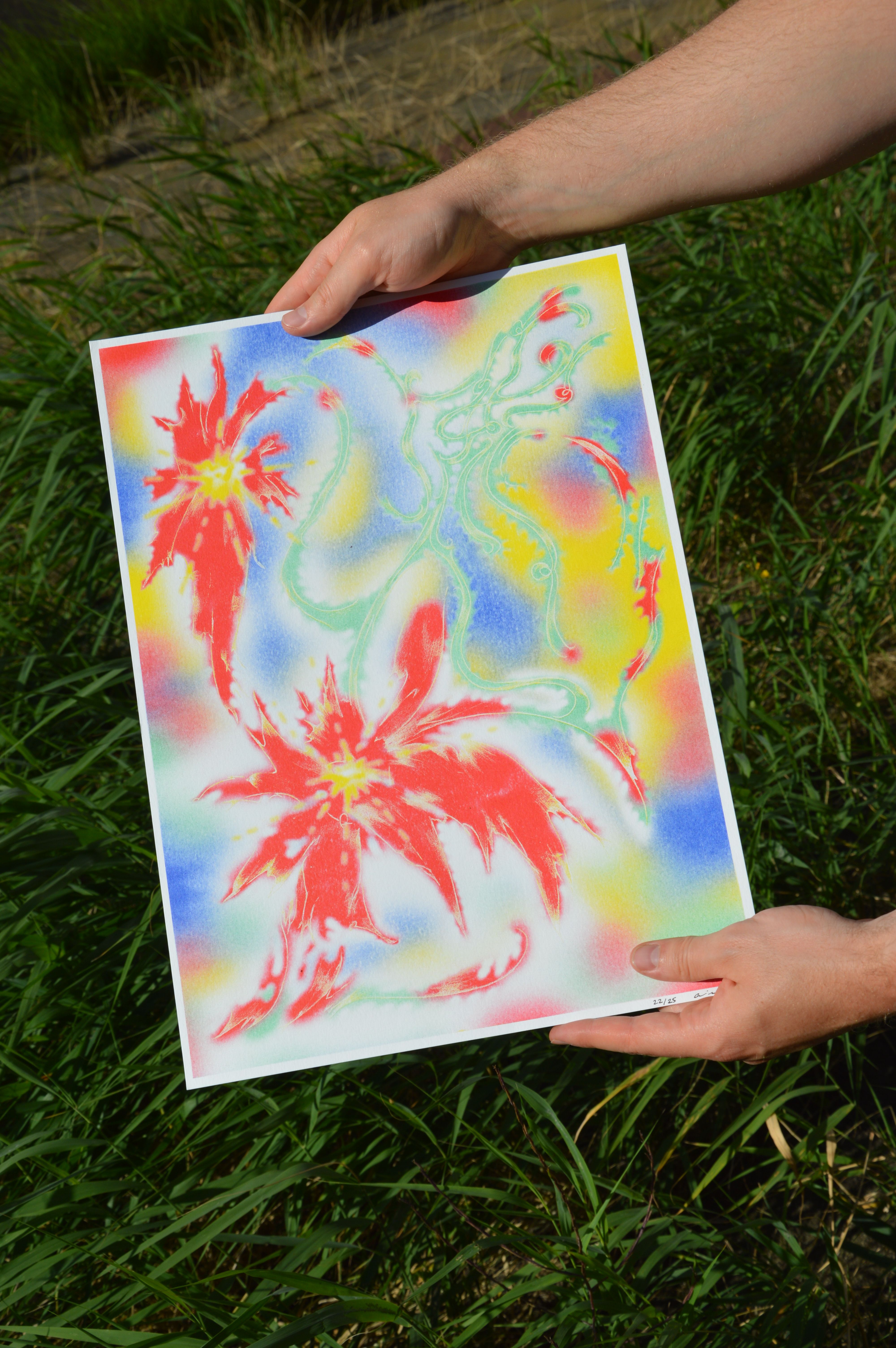 Fleurs Vulgaires risoprinted illustrations