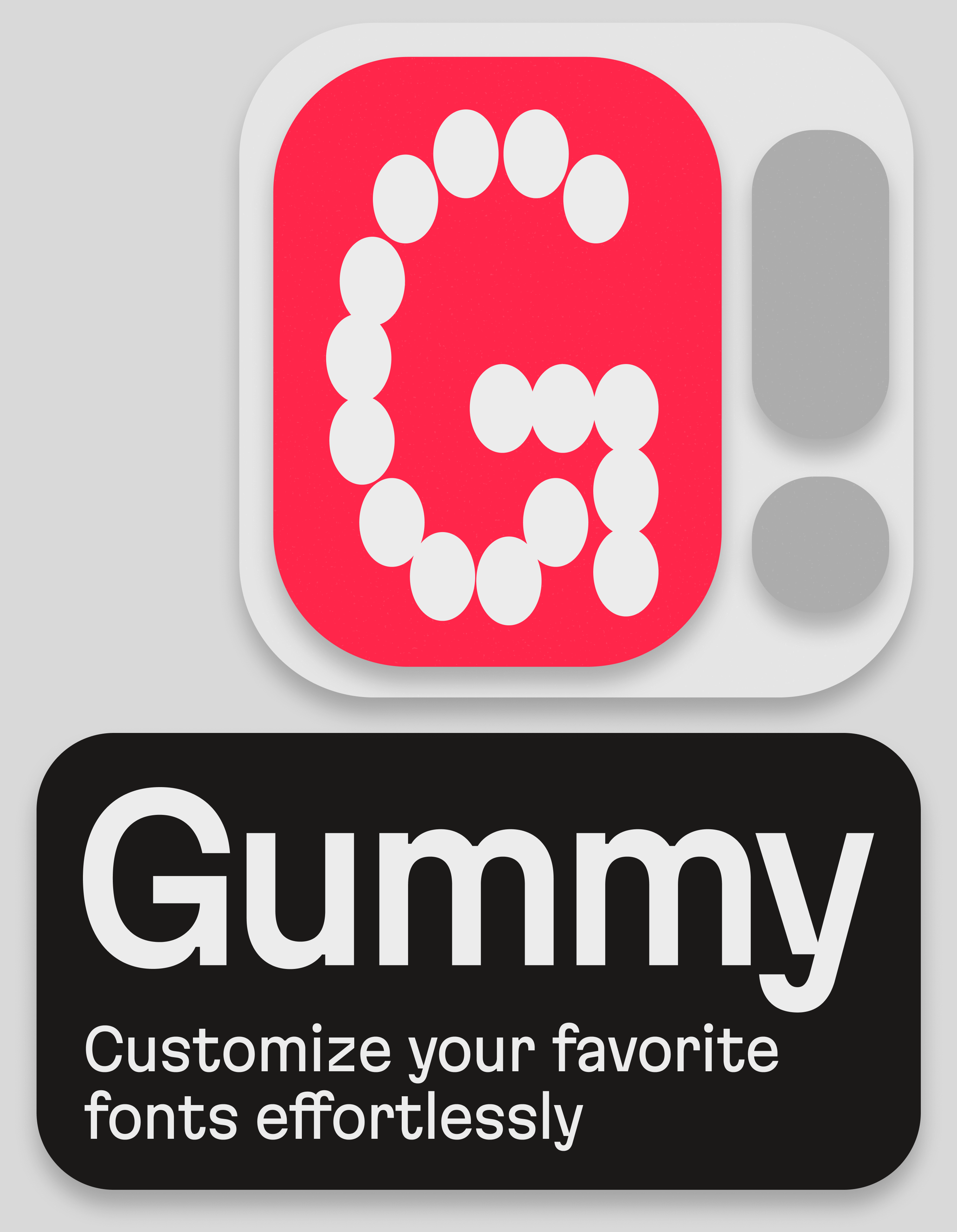 Gummy font editor interface